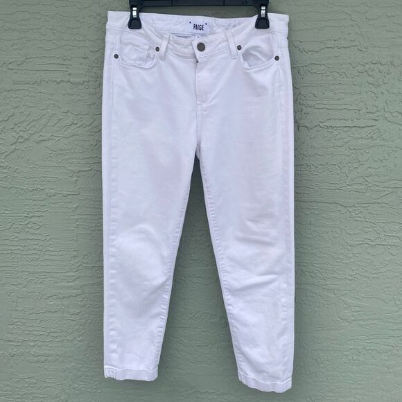 PAIGE Sz 31 Skyline Crop Hem Skinny Jeans - Picture 1 of 11